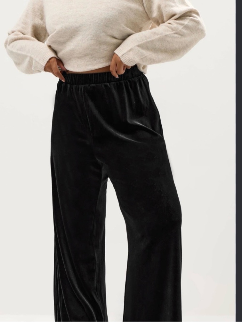 Casual Corner Annex Petite Black Wide-Leg Pull-On Pants 8P